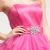 Strapless Satin Bust Party Dress with Shiny Mesh Skirt in alternative picture